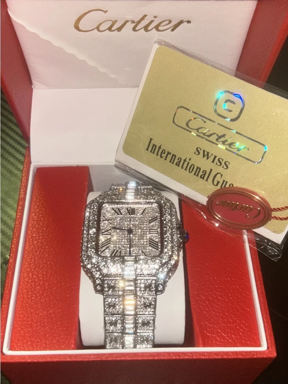 Iced out watch